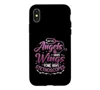 Not All Angels Have Wings Some Have Stethoscopes Nurse Case for iPhone X/XS