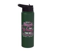 Not All Angels Have Wings Some Have Stethoscopes Nurse Stainless Steel Insulated Water Bottle