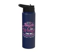 Not All Angels Have Wings Some Have Stethoscopes Nurse Stainless Steel Insulated Water Bottle