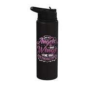 Not All Angels Have Wings Some Have Stethoscopes Nurse Stainless Steel Insulated Water Bottle