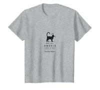 Not All Angels Have Wings Some Have Whiskers Cat Lover T-Shirt, Kids, Heather Grey, 8 Years