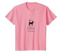 Not All Angels Have Wings Some Have Whiskers Cat Lover T-Shirt, Kids, Pink, 12 Years
