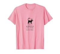 Not All Angels Have Wings Some Have Whiskers Cat Lover T-Shirt, Men, Pink, L