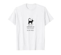 Not All Angels Have Wings Some Have Whiskers Cat Lover T-Shirt, Men, White, S
