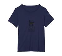 Not All Angels Have Wings Some Have Whiskers Cat Lover T-Shirt, Women's Plus, Navy, 2X