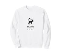 Not All Angels Have Wings Some Have Whiskers Kitty Cat Lover Funny Sweatshirt, Adult Unisex, White, Small