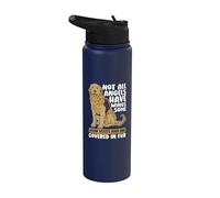 Not All Angels Have Wings Therapy Dog Service Dog Trainer Stainless Steel Insulated Water Bottle