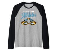 Not All Athletes Wear Shoes Funny Swimming Swimmer Quotes Raglan Baseball Tee
