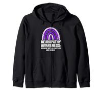 Not All Battles Are Visible Neuropathy Awareness Zip Hoodie