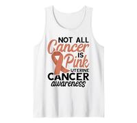 Not All Cancer is Pink Endometrial Cancer Awareness Uterine Tank Top