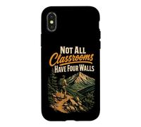 Not All Classrooms Have Four Walls Hiking Hiker Gift Retro Case for iPhone X/XS