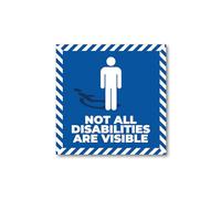 Not All Disabilities are Visible Car Sticker - Hidden Disability Awareness Decal - Weatherproof Premium Vinyl - Bubble-Free, Easy Application, for Car Window or Bumper (10x10 cm) - Made in UK