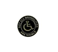 Not All Disabilities Are Visible Enamel Pin, Invisible Disability Awareness Pin Brooch, Chronic Illness Awareness Brooch Badge, Accessibility Inclusion Lapel Badges, Disability Pride Gift For