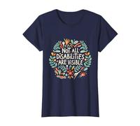 Not all disabilities are visible floral invisible illness T-Shirt