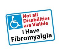 Not All Disabilities Are Visible Sticker - I Have Fibromyalgia Hidden Disability Car Sticker, Self-Adhesive Waterproof Vinyl Decal for Vehicles, Home & Business