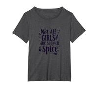 Not All Girls are Sugar & Spice Witchy Empowerment T-Shirt, Women's Plus, Dark Heather Grey, 5X