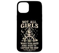Not All Girls Want to Be Saved Pirate Captain Design Case for iPhone 15 Plus