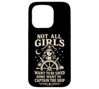 Not All Girls Want to Be Saved Pirate Captain Design Case for iPhone 15 Pro