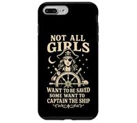 Not All Girls Want to Be Saved Pirate Captain Design Case for iPhone 7 Plus/8 Plus
