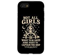 Not All Girls Want to Be Saved Pirate Captain Design Case for iPhone SE (2020) / 7/8