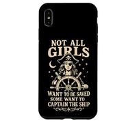 Not All Girls Want to Be Saved Pirate Captain Design Case for iPhone XS Max