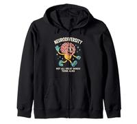 Not All Great Minds Think Alike Celebrate Neurodiversity Zip Hoodie
