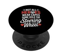 Not All Heroes Drive Capes Ambulance Driver EMS Paramedic PopSockets Adhesive PopGrip