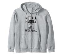 Not All Heroes Hold Weapons. Nurse Life, Real Strength. Zip Hoodie