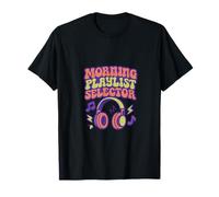 Not All Heroes Morning Playlist Selector Retro Headphones T-Shirt