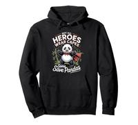 Not All Heroes Wear Capes Some Save Pandas Bamboo Wildlife Pullover Hoodie