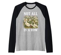 Not All in A Row Mama Duck Cute Funny Cottagecore Vintage Raglan Baseball Tee