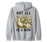 Not All In A Row Mama Duck Cute Funny Cottagecore Vintage Zip Hoodie