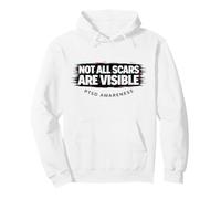 Not All Scars Are Visible PTSD Awareness Glitch Invisible Pullover Hoodie