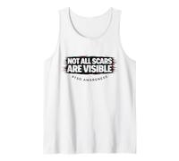 Not All Scars are Visible PTSD Awareness Glitch Invisible Tank Top