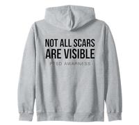 Not All Scars Are Visible PTSD Awareness Mental Health Zip Hoodie