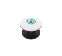 Not All Scars Are Visible Teal Ribbon Floral Brain PTSD PopSockets Adhesive PopGrip