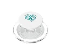 Not All Scars Are Visible Teal Ribbon Floral Brain PTSD PopSockets PopGrip for MagSafe