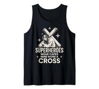 Not All Superheroes Wear Capes Jesus Wore A Cross Tank Top
