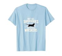 Not All Superheroes Wear Capes Some Have Whiskers Cat T-Shirt, Men, Baby Blue, 3XL