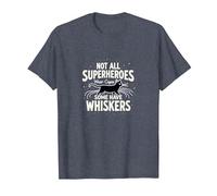 Not All Superheroes Wear Capes Some Have Whiskers Cat T-Shirt, Men, Heather Blue, XXL