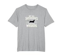 Not All Superheroes Wear Capes Some Have Whiskers Cat T-Shirt, Men's Big and Tall, Heather Grey, 2X Tall