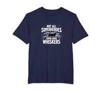 Not All Superheroes Wear Capes Some Have Whiskers Cat T-Shirt, Men's Big and Tall, Navy, 4X Tall