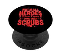 Not All Superheroes Wear Caps Phlebotomy Phlebotomist PopSockets Adhesive PopGrip