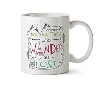 Not All Those Who Wander are Lost - J. R. R. Tolkien - Travel Explore Tea Mug Classic Mugs with Handle Cups for Office Milk Cappuccino 330Ml