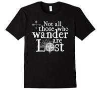 Not All Those Who Wander are Lost Men T Shirt Size M Black