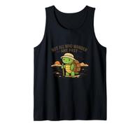 Not All Who Wander are Fast Funny Turtle Hiker Hiking Pun Tank Top