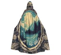 Not All Who Wander Are Lost 1 Print Adults Hooded Cloak, Halloween Robe Hooded Cape Witch Wizard Cosplay Costumes For Men Women