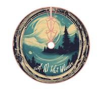Not All Who Wander Are Lost 1 Print Christmas Tree Skirt Christmas Tree Mat For Xmas Holiday Party Decoration