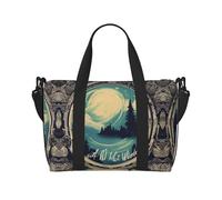 Not All Who Wander Are Lost 1 print Gym Bag for Women,Carry on Weekender Overnight Duffle Bag,Personal Item Tote Bag, Black, One Size