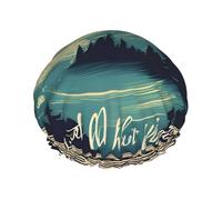 Not All Who Wander Are Lost 1 Print Hair Cap With Adjustable Elastic Band And Vibrant, Shower Cap For Women Reusable Waterproof